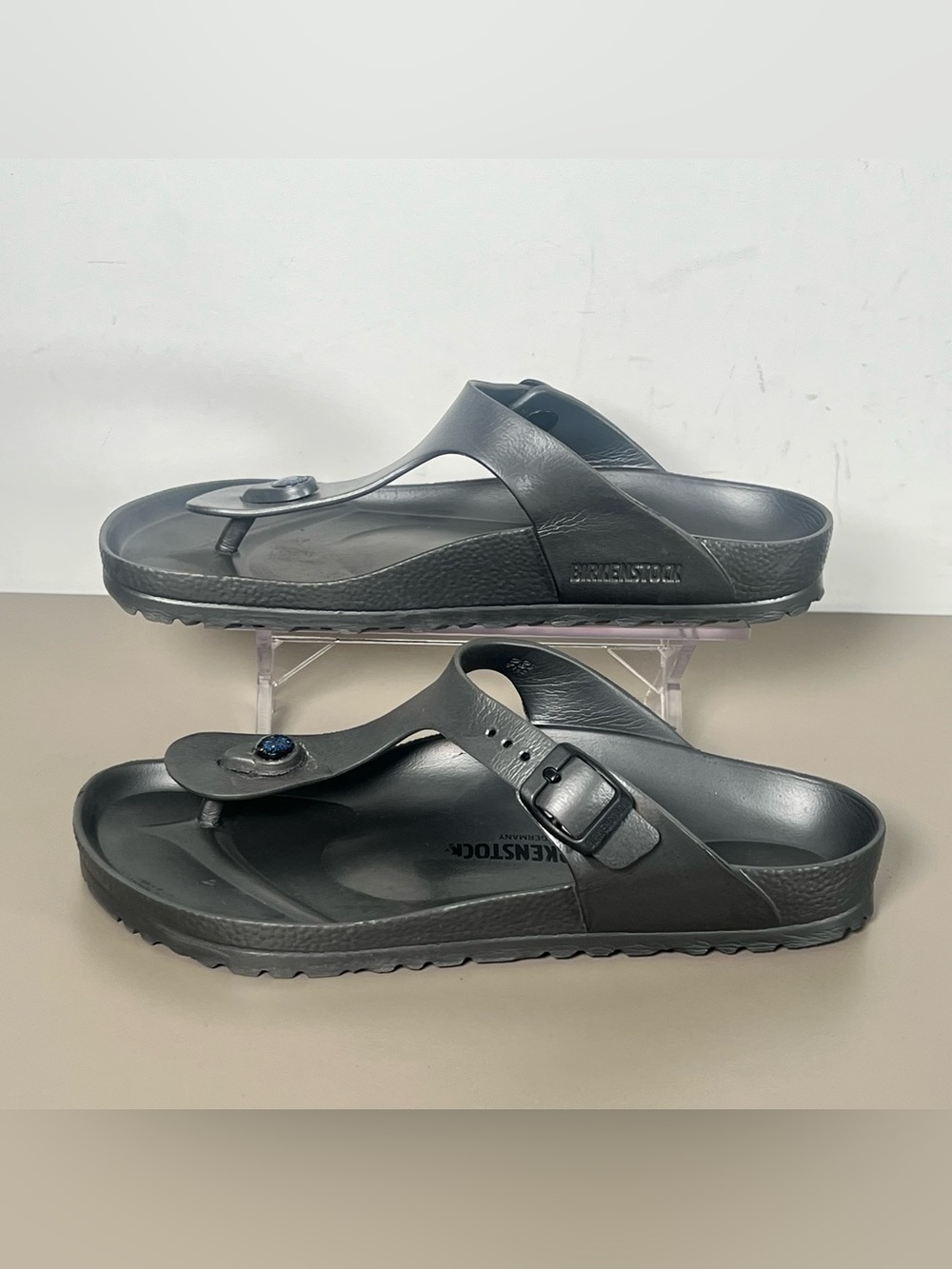 Birkenstock Gizeh EVA Dark Grey Sandals Women's Size 40